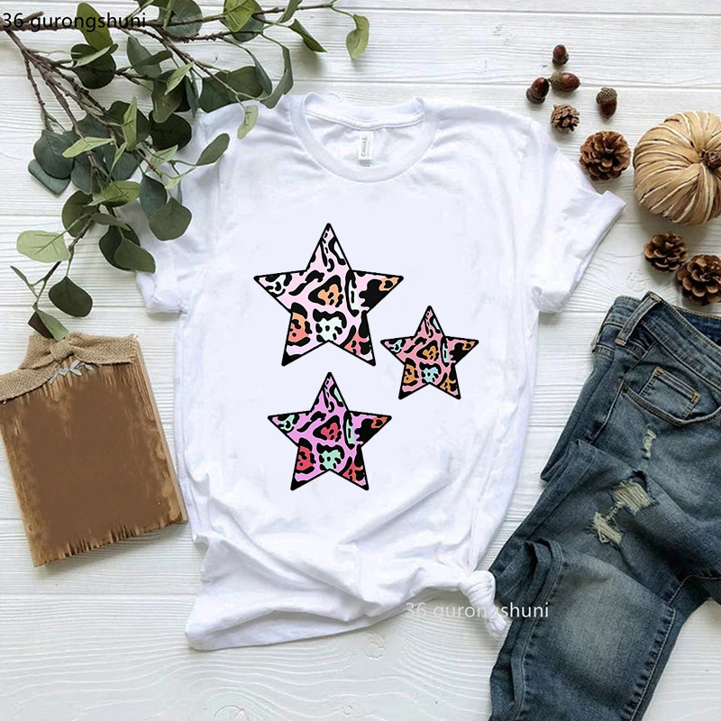 2022 New Cute Love Lightning Stars Leopard Print Tshirt Women T Shirt Graphic Lady T-Shirts Funny Streetwear Fashion Summer Tops
2022 New Cute Love Lightning Stars Leopard Print Tshirt Women T Shirt Graphic Lady T-Shirts Funny Streetwear Fashion Summer Tops