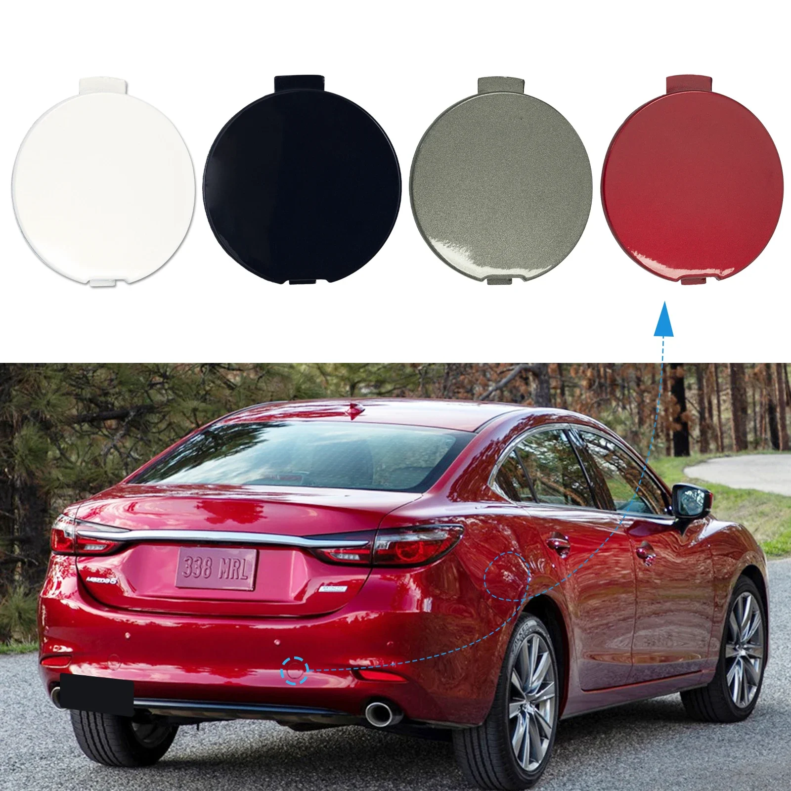 Rear Bumper Tow Hook Cover Cap Towing Eye For Mazda 6 Atenza Accessories 2018-2021 Left Right GSH7-50-EL1-BB GSH7-50-EK1-BB
Rear Bumper Tow Hook Cover Cap Towing Eye For Mazda 6 Atenza Accessories 2018-2021 Left Right GSH7-50-EL1-BB GSH7-50-EK1-BB