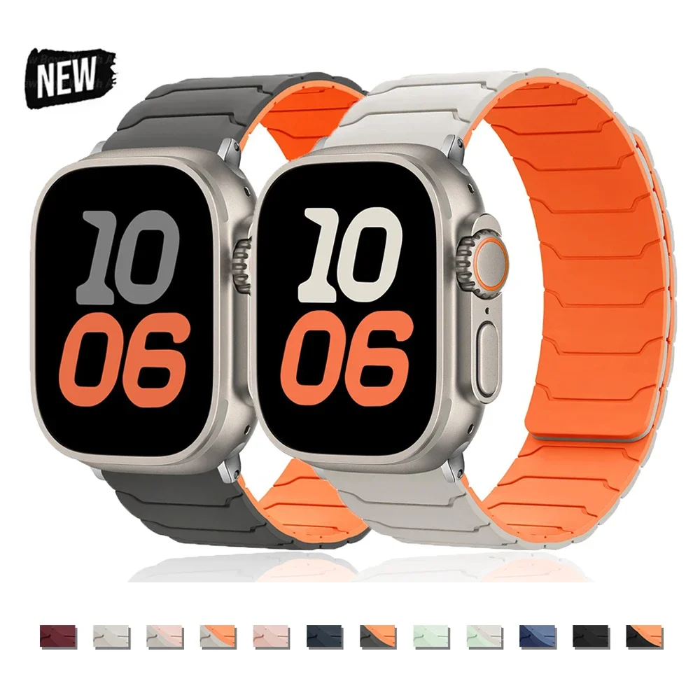 Силиконовый ремешок для Apple Watch Ultra 2/1 49 мм Series 10 42 мм 46 мм, магнитный ремешок для iWatch 9 8 7 6 5 4 se 45 мм 44 41 40 38
Силиконовый ремешок для Apple Watch Ultra 2/1 49 мм Series 10 42 мм 46 мм, магнитный ремешок для iWatch 9 8 7 6 5 4 se 45 мм 44 41 40 38