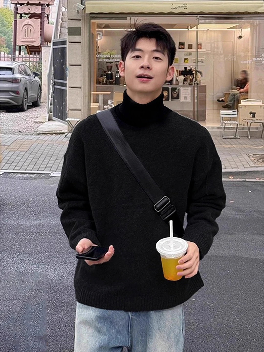 Cleanfit Thiened Fce High Collar Men's Knitted Sweater Casual Sle Winter Warm Inner Wear Lazy Sle Woolen Sweater
Cleanfit Thiened Fce High Collar Men's Knitted Sweater Casual Sle Winter Warm Inner Wear Lazy Sle Woolen Sweater