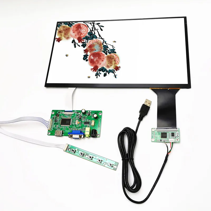 13.3 inch Capacitive Touch Screen 1920x1080 Monitor Module IPS HD LCD Display for LINUX Android Windows 7 8 10 Raspberry Pi