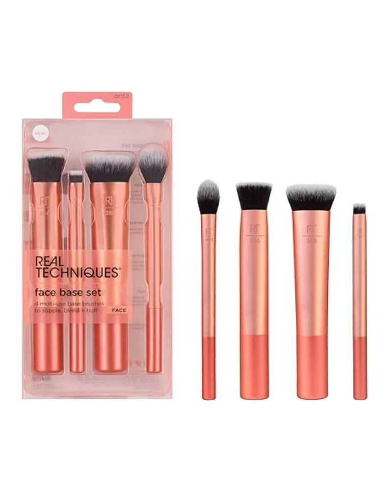 Real Techniques 4-piece set for concealer, foundation contour and setting powder, with brushes for blending, buffing and shaping
Real Techniques 4-piece set for concealer, foundation contour and setting powder, with brushes for blending, buffing and shaping