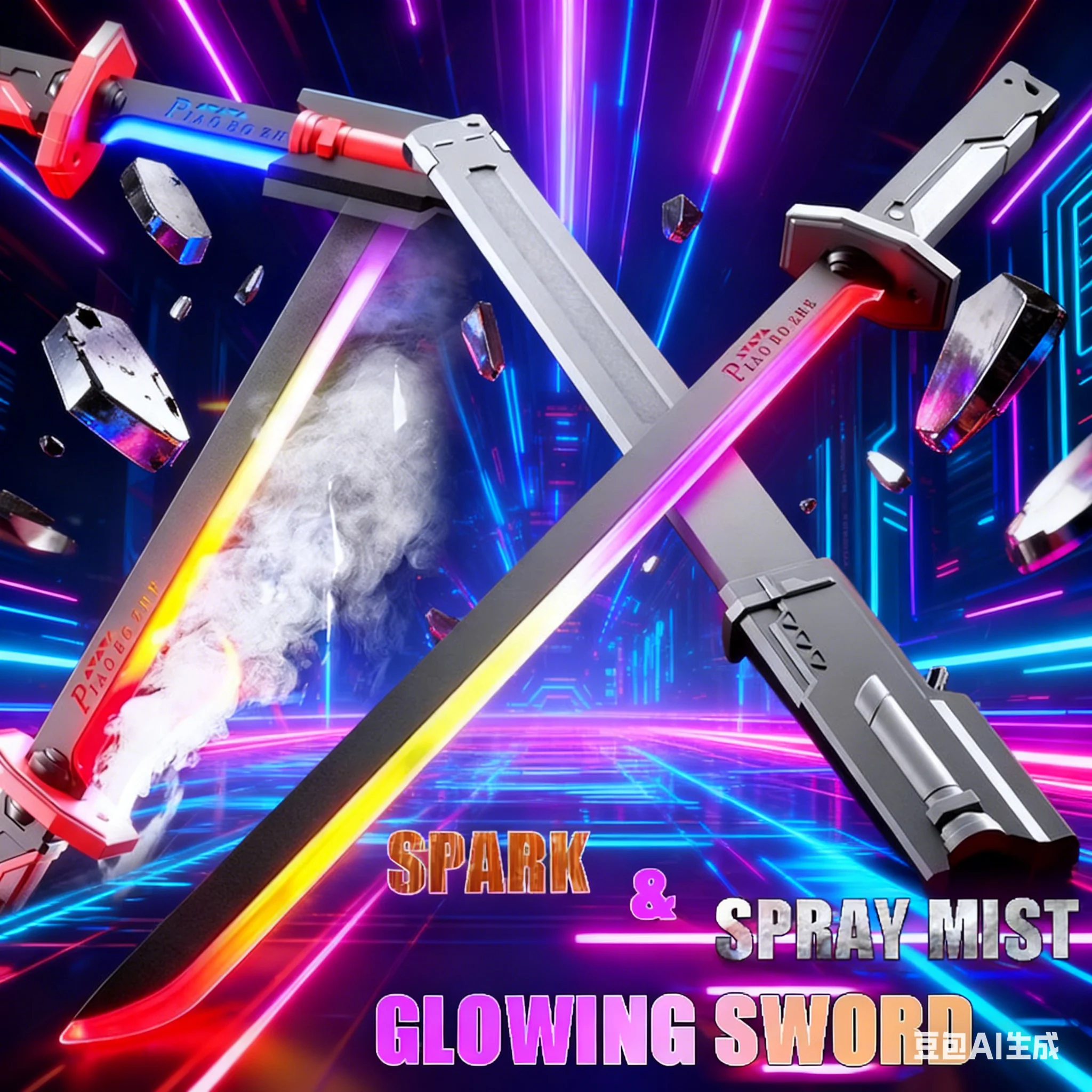 Colorful Streamer Glowing Sword with Spark & Smoke Effect 7-Color Light Swords Toy for Kids Adults Party Cosplay Christmas Prop
Colorful Streamer Glowing Sword with Spark & Smoke Effect 7-Color Light Swords Toy for Kids Adults Party Cosplay Christmas Prop