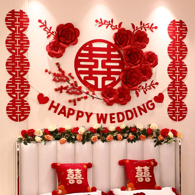 Wedding Room Decoration Set Large Roses Wedding Decor Wedding New Room Bedroom Wall Xizi Chinese Wedding Red Theme Decor
Wedding Room Decoration Set Large Roses Wedding Decor Wedding New Room Bedroom Wall Xizi Chinese Wedding Red Theme Decor