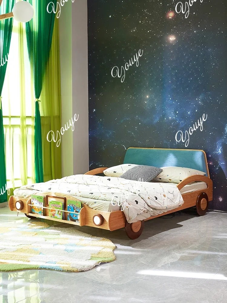 N49 Children's bed boy solid wood Nordic red oak bedroom car bedside 1000 single bed designer
N49 Children's bed boy solid wood Nordic red oak bedroom car bedside 1000 single bed designer