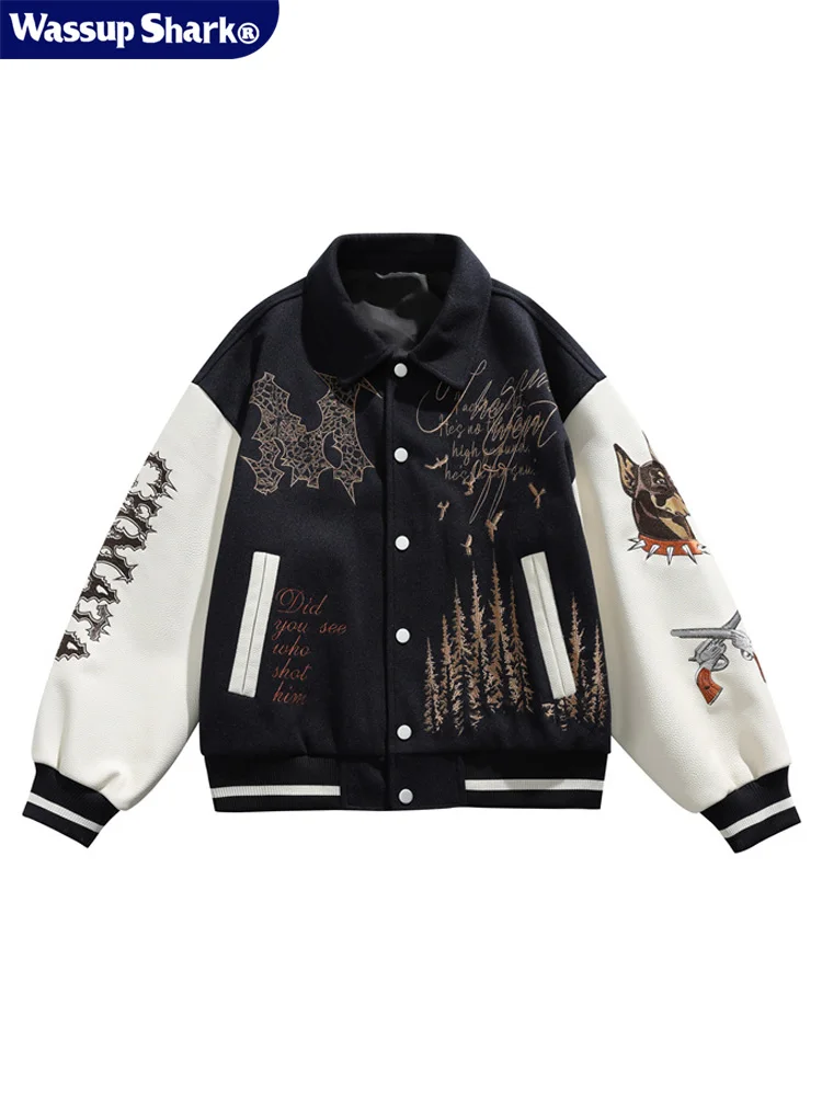 Wassup ark American Sle Embroidered Fce Lined Baseball Jaet Men's Autumn Winter Oversize Sewing Ball Game Coat
Wassup ark American Sle Embroidered Fce Lined Baseball Jaet Men's Autumn Winter Oversize Sewing Ball Game Coat