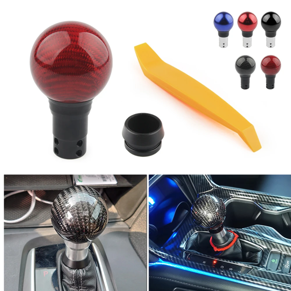 Automatic Gearbox Handles Gear Shift Knob Stick Lever Head Handball Reel Carbon Fiber for Honda civic Accord FIT Press down to
Automatic Gearbox Handles Gear Shift Knob Stick Lever Head Handball Reel Carbon Fiber for Honda civic Accord FIT Press down to