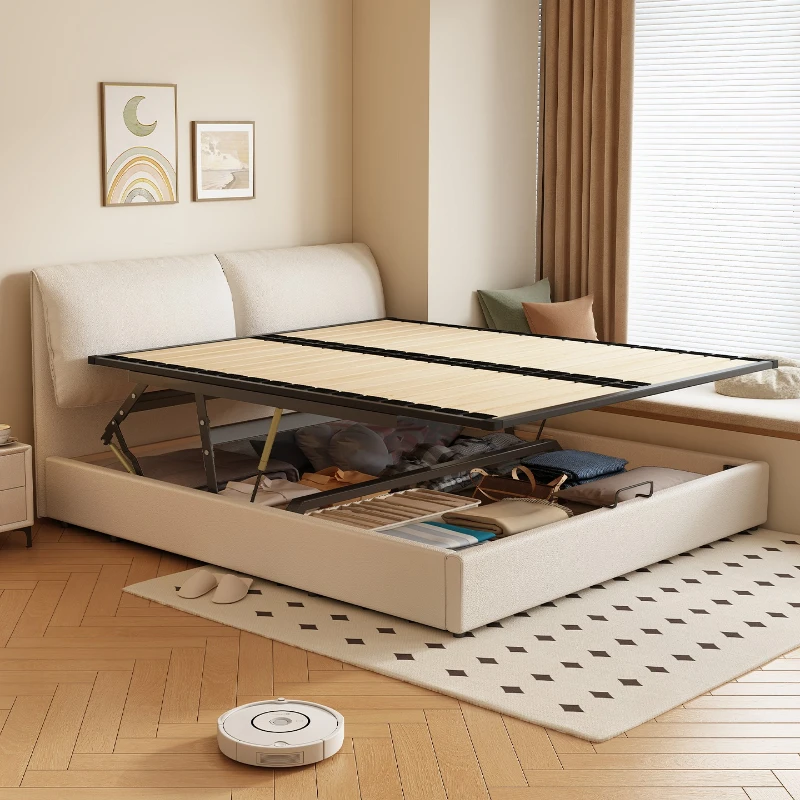 Solid wood thin bedhead edge small apartment steel wooden rack translation air pressure high box storage bed
Solid wood thin bedhead edge small apartment steel wooden rack translation air pressure high box storage bed