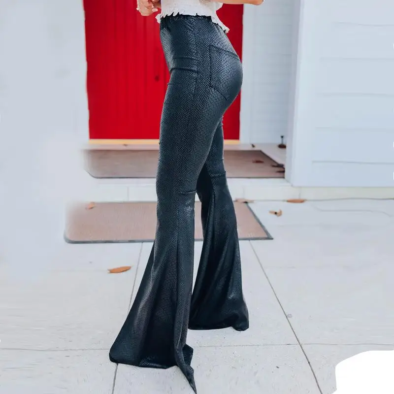 High Waist Casual Pants Women's Tight Fit Floor Length Snake Skin Pattern Pocket Pants Spring Autumn New Style Ladies Trousers
High Waist Casual Pants Women's Tight Fit Floor Length Snake Skin Pattern Pocket Pants Spring Autumn New Style Ladies Trousers