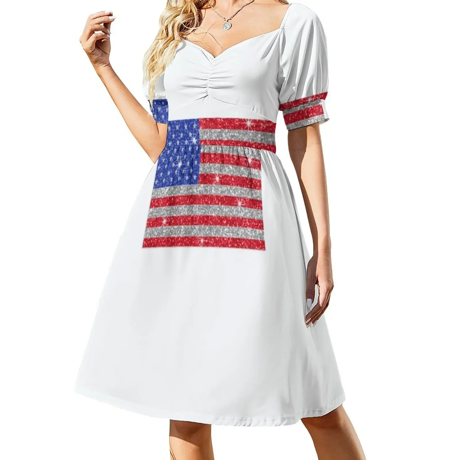 American Flag Glitter Sticker Short-Sleeved Dress Summer women's clothing prom dress 2025 Summer dresses for women
American Flag Glitter Sticker Short-Sleeved Dress Summer women's clothing prom dress 2025 Summer dresses for women