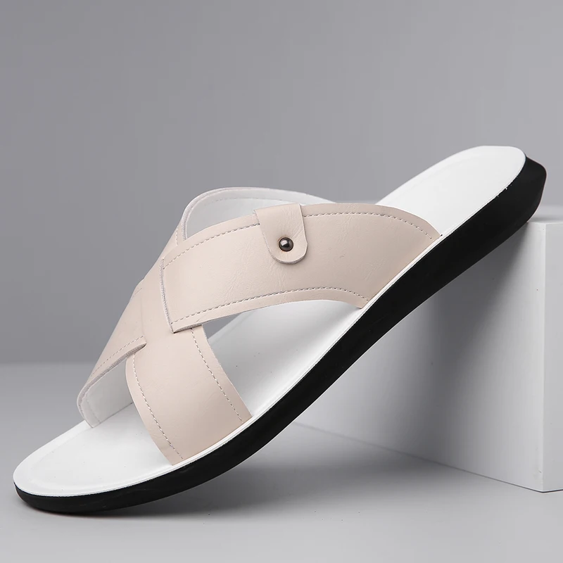Summer New Men's Cross Strap Sandals Soft Bottom Anti-Slip Wear-Resistant Casual Slippers for Outdoor Wear-2508
Summer New Men's Cross Strap Sandals Soft Bottom Anti-Slip Wear-Resistant Casual Slippers for Outdoor Wear-2508
