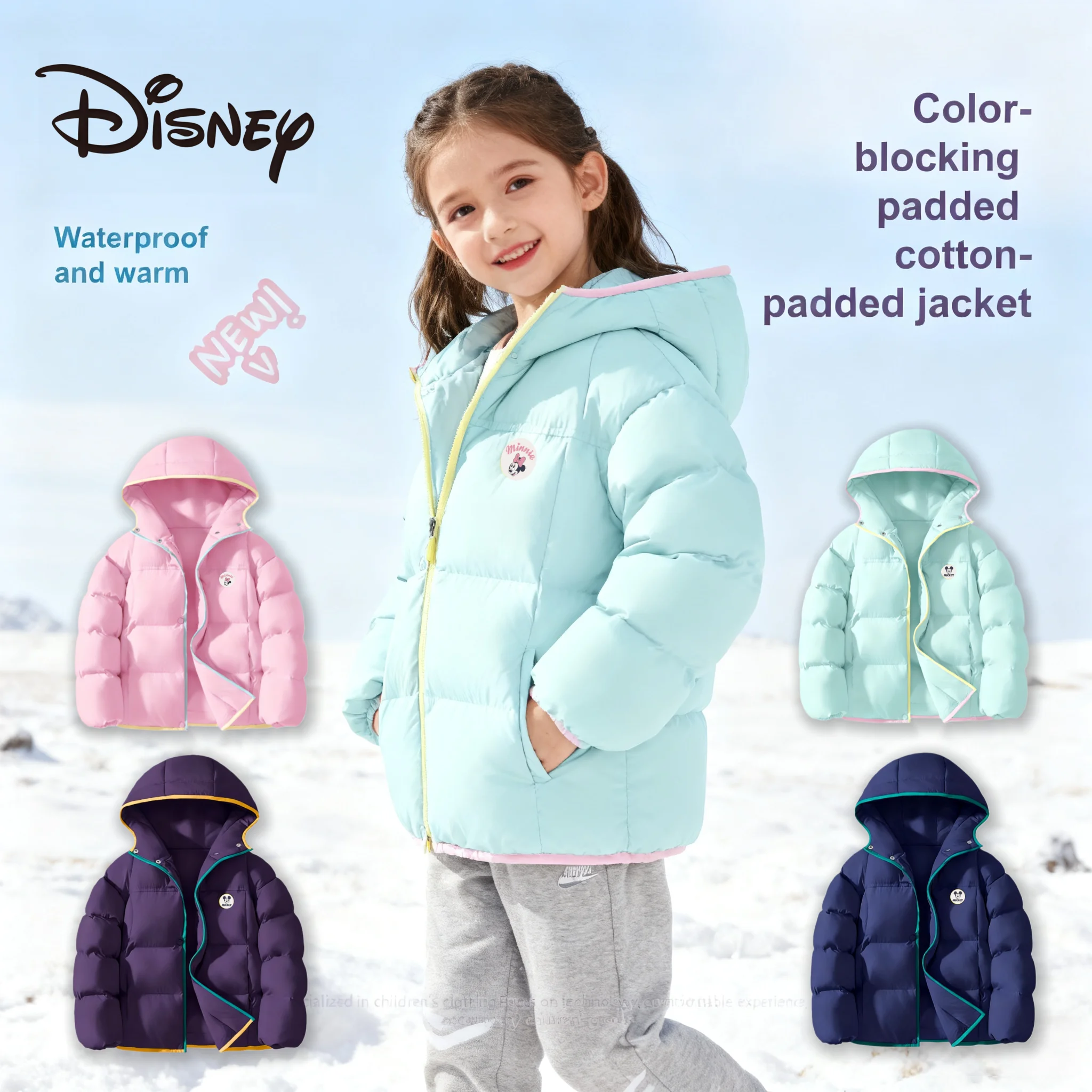 Детская утепленная куртка Disney на хлопковой подкладке, зимнее морозостойкое удобное пальто, утолщенная хлопковая стеганая куртка с капюшоном
Детская утепленная куртка Disney на хлопковой подкладке, зимнее морозостойкое удобное пальто, утолщенная хлопковая стеганая куртка с капюшоном