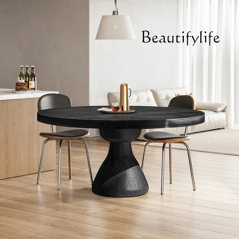 X36 Minimalist Solid Wood Dining Table Wabi Wind Log Design Household Round Eating Table Personalized Retro Bed And Breakfast Ta
X36 Minimalist Solid Wood Dining Table Wabi Wind Log Design Household Round Eating Table Personalized Retro Bed And Breakfast Ta