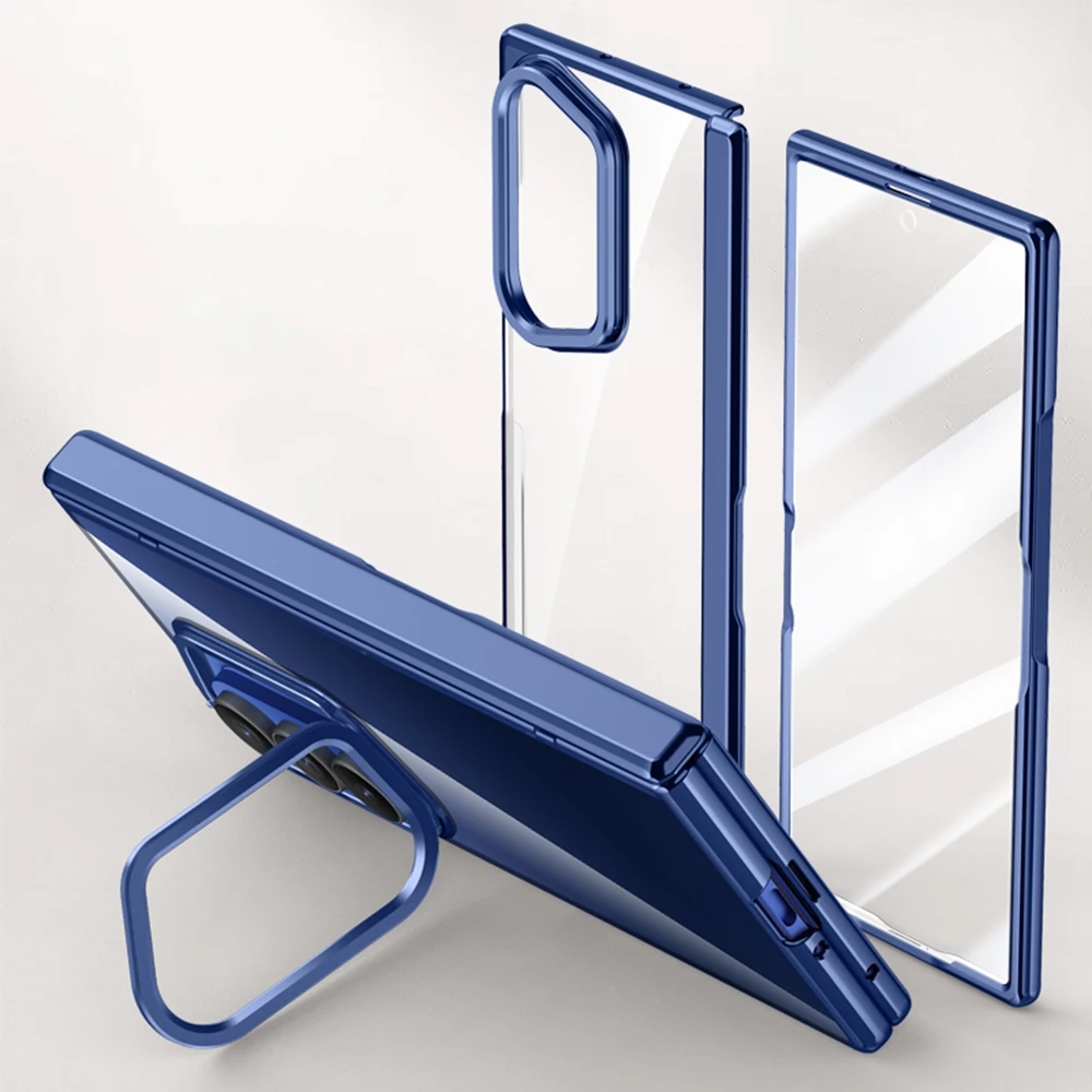 For Samsung Galaxy Z Fold8 Ultra Case PC + Acrylic Phone Cover with HD Tempered Glass Film, Lens Kickstand - Blue
For Samsung Galaxy Z Fold8 Ultra Case PC + Acrylic Phone Cover with HD Tempered Glass Film, Lens Kickstand - Blue