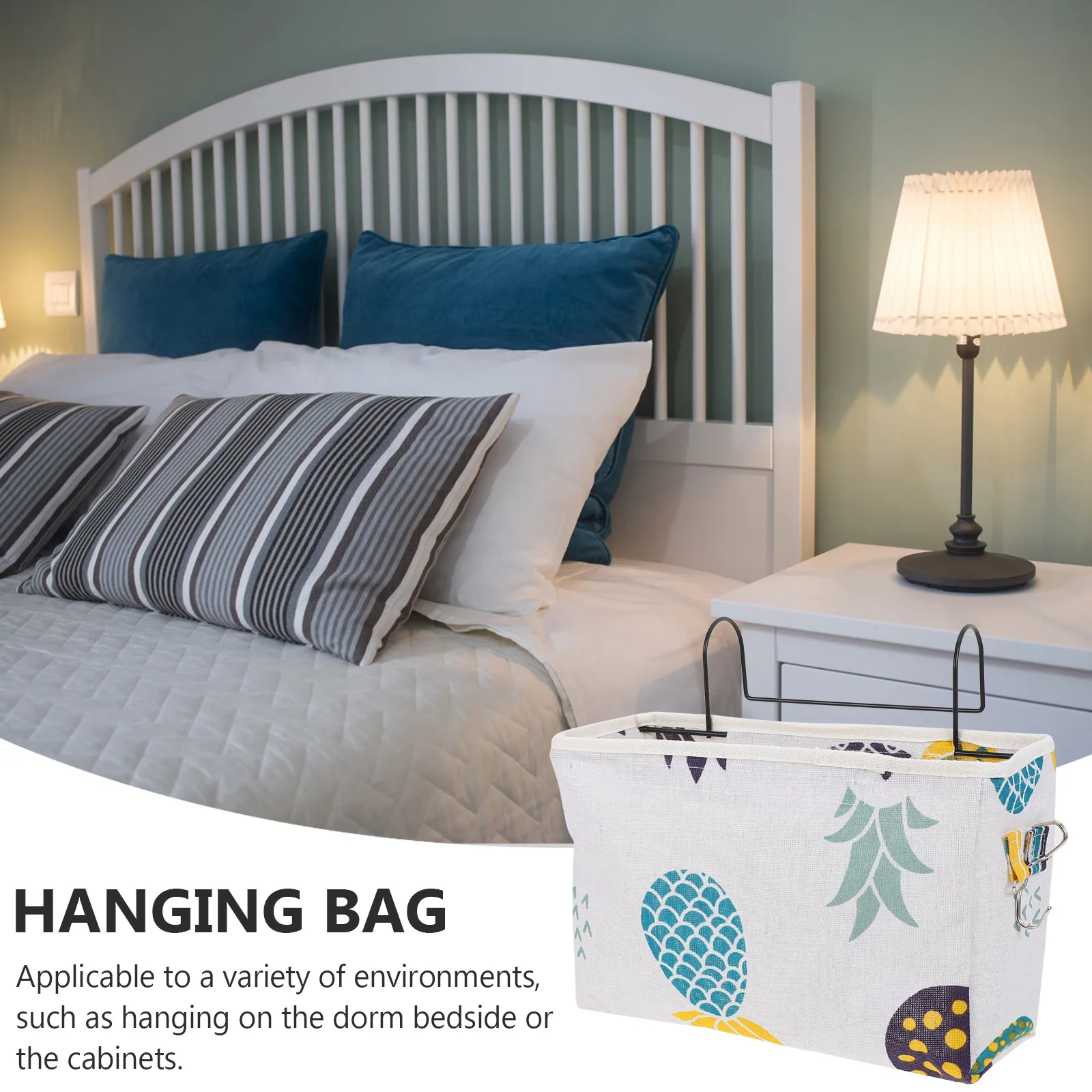 Hanging Storage Basket Cloth Iron Pouch White Bedside ganizer Dorm Decorative Container For Phone Books Bottle Storage Tool
Hanging Storage Basket Cloth Iron Pouch White Bedside ganizer Dorm Decorative Container For Phone Books Bottle Storage Tool