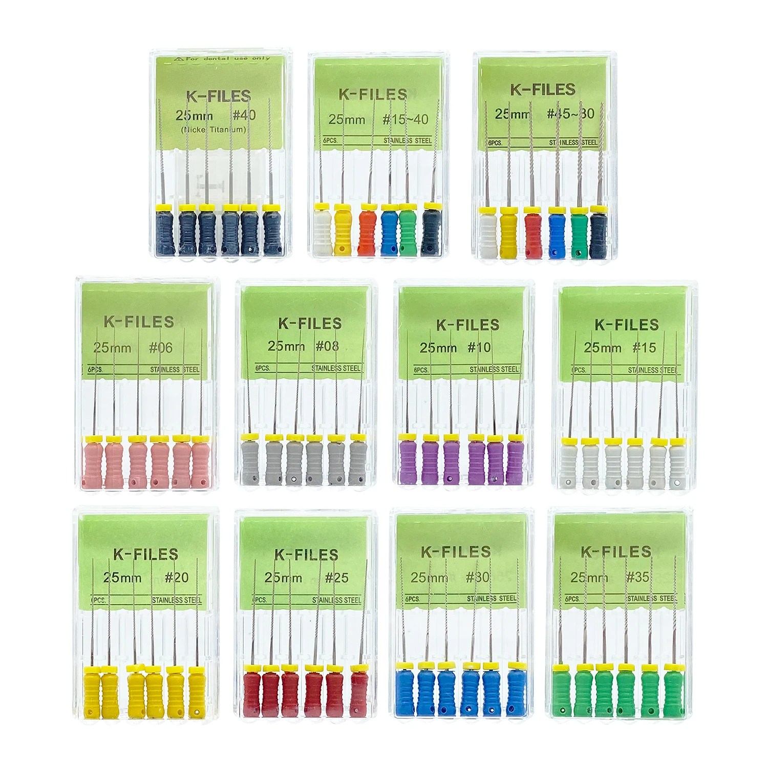 10 Boxes Dental K Files Root Canal Endo Files Dental Hand Files Stainless Steel K Files Dentist Tools
10 Boxes Dental K Files Root Canal Endo Files Dental Hand Files Stainless Steel K Files Dentist Tools