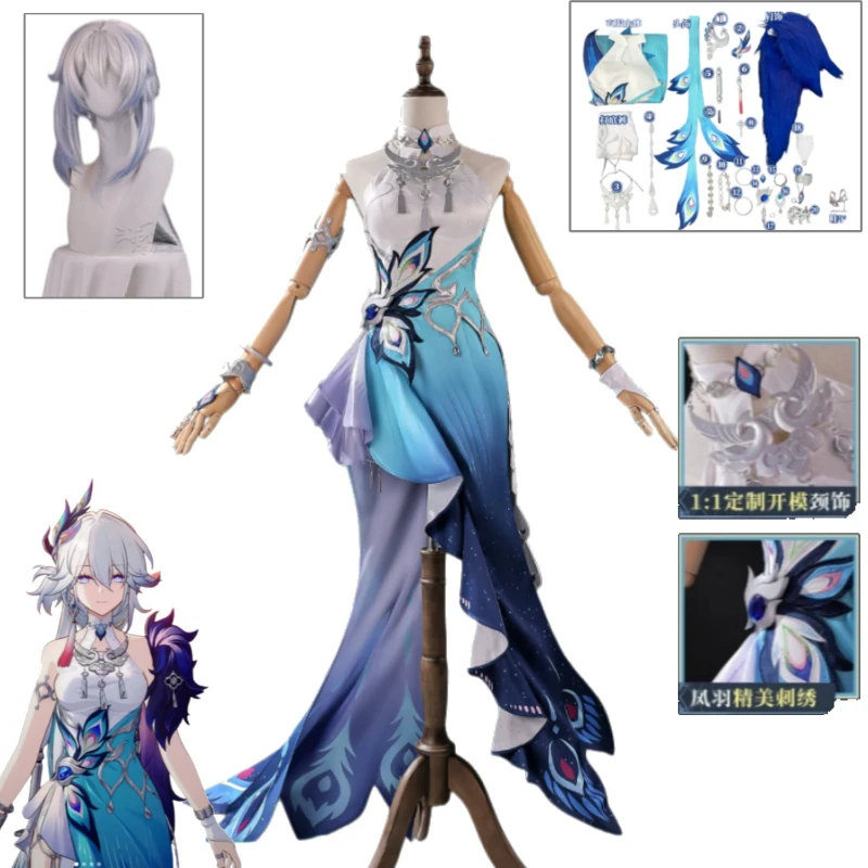 Yaoguang Honkai Star Rail Cosplay Costume Xianzhou Luofu Outfit Flowing Skirt Arm Cuffs Hair Clip For Women Convention
Yaoguang Honkai Star Rail Cosplay Costume Xianzhou Luofu Outfit Flowing Skirt Arm Cuffs Hair Clip For Women Convention