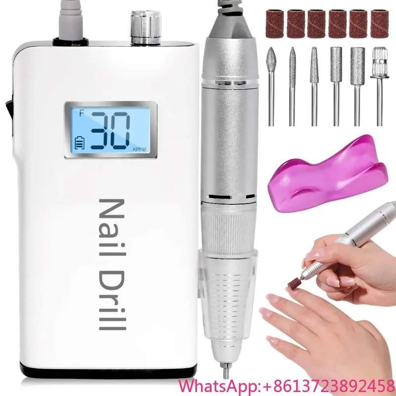 30000RPM Electric Nail Drill Rig Rechargeable Sander LCD HD Display Gel Nail Polisher for Home Nail Salon
30000RPM Electric Nail Drill Rig Rechargeable Sander LCD HD Display Gel Nail Polisher for Home Nail Salon