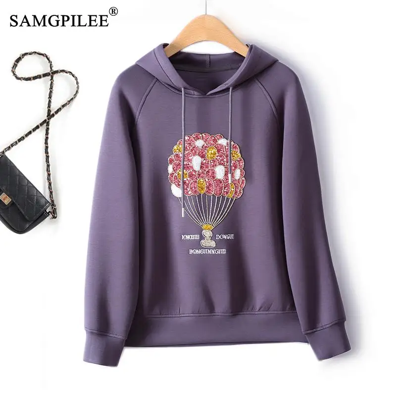 European Fashion Sweatshirts Craft Beaded Balloon Figure Air Cotton Hooded Shirt Autumn Tps Y2k Sweatshirts Women 4XL
European Fashion Sweatshirts Craft Beaded Balloon Figure Air Cotton Hooded Shirt Autumn Tps Y2k Sweatshirts Women 4XL