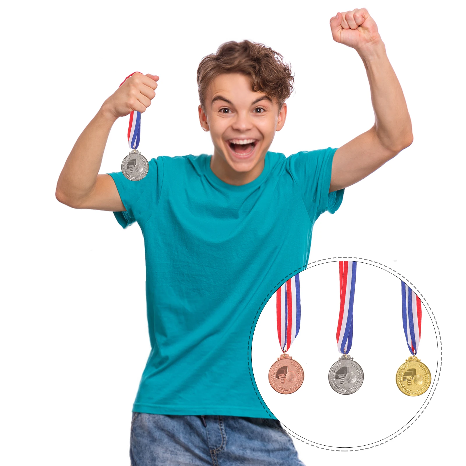 3pcs Basketball Medals Gold Silver Bronze Zinc Alloy Sports Competition Awards Medal Set Party Favors Decorative Ceremony
3pcs Basketball Medals Gold Silver Bronze Zinc Alloy Sports Competition Awards Medal Set Party Favors Decorative Ceremony