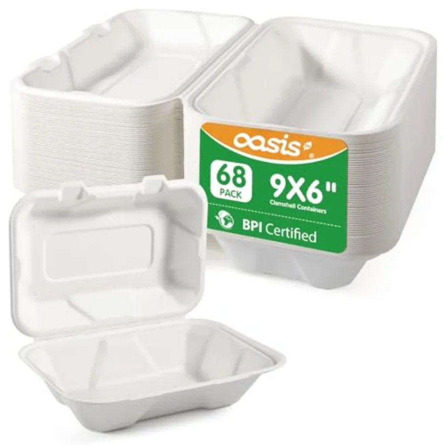 ", - Clamshell Take Out Food Containers, Compostable Heavy-Duty Disposable Paper Lunch Boxes Eco-Friendly Bio
", - Clamshell Take Out Food Containers, Compostable Heavy-Duty Disposable Paper Lunch Boxes Eco-Friendly Bio
