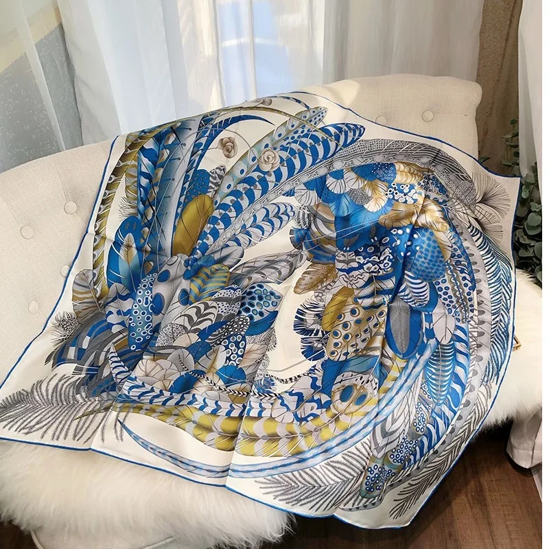 Blue Prints 100% Silk Scarf Shawl Womens Fashion 90 Silk Scarves Wraps Neckerchief Necktie Hand Rolled Edges
Blue Prints 100% Silk Scarf Shawl Womens Fashion 90 Silk Scarves Wraps Neckerchief Necktie Hand Rolled Edges