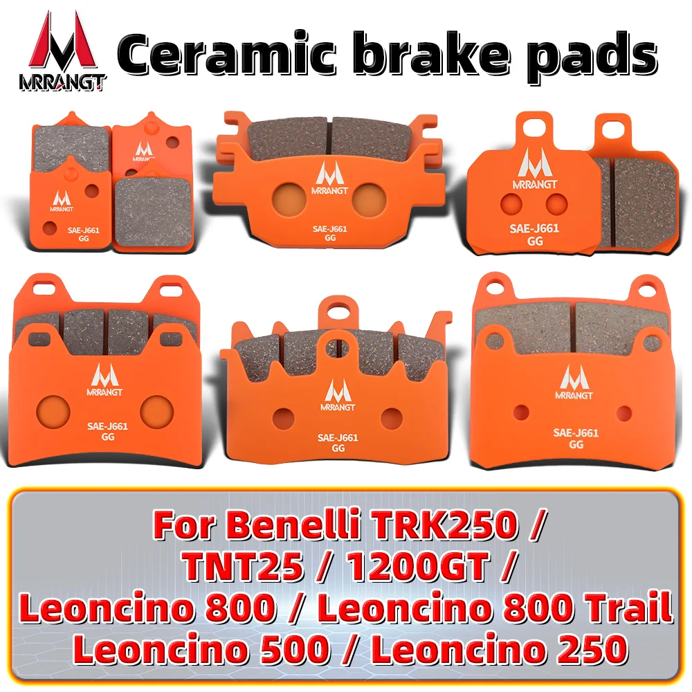 MRRANGT Motorcycle Front and Rear Ceramic Brake Pads Set fit for Benelli Leoncino 800 Trail 500 250 Fits TRK251 TNT25 1200G/GT
MRRANGT Motorcycle Front and Rear Ceramic Brake Pads Set fit for Benelli Leoncino 800 Trail 500 250 Fits TRK251 TNT25 1200G/GT