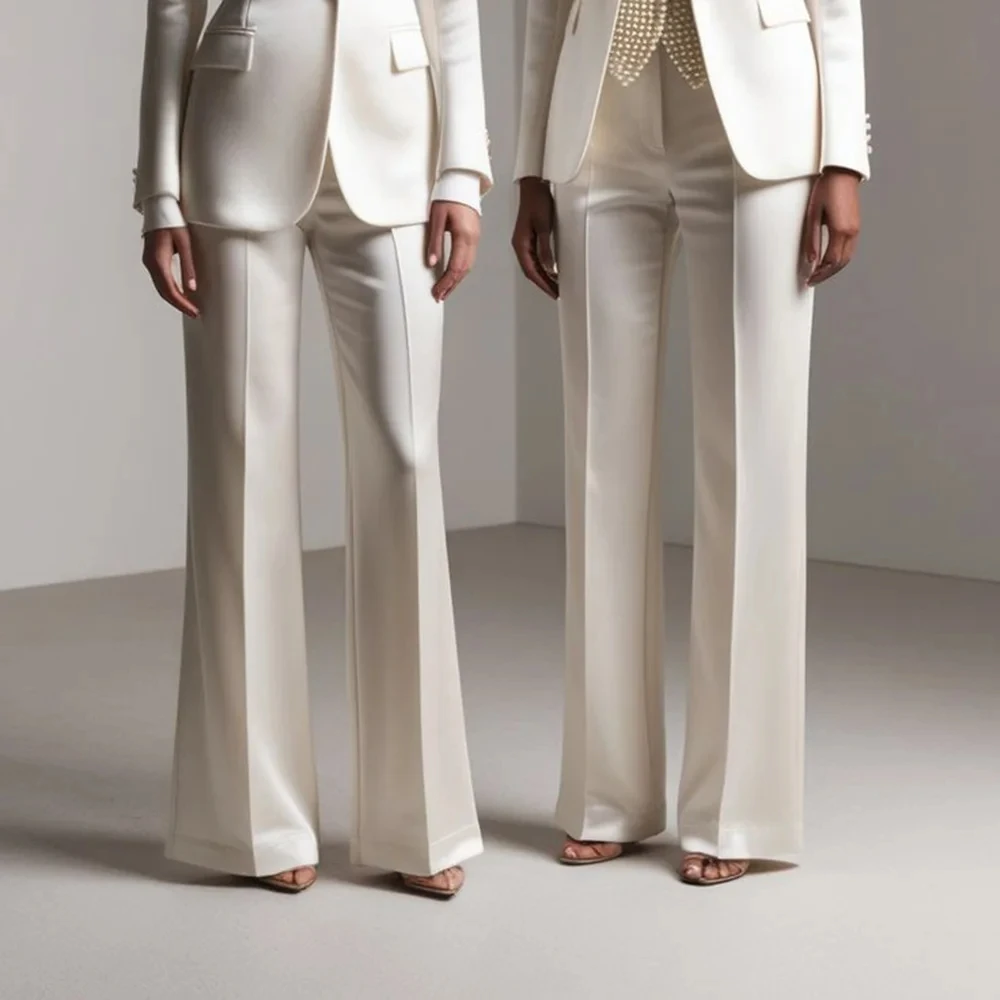 Allingentle Acetate Satin Ivory Women's Suit Slim Fit Business Pantsuit 2 Piece Suit Elegant Outfit for Casual Office Customize
Allingentle Acetate Satin Ivory Women's Suit Slim Fit Business Pantsuit 2 Piece Suit Elegant Outfit for Casual Office Customize