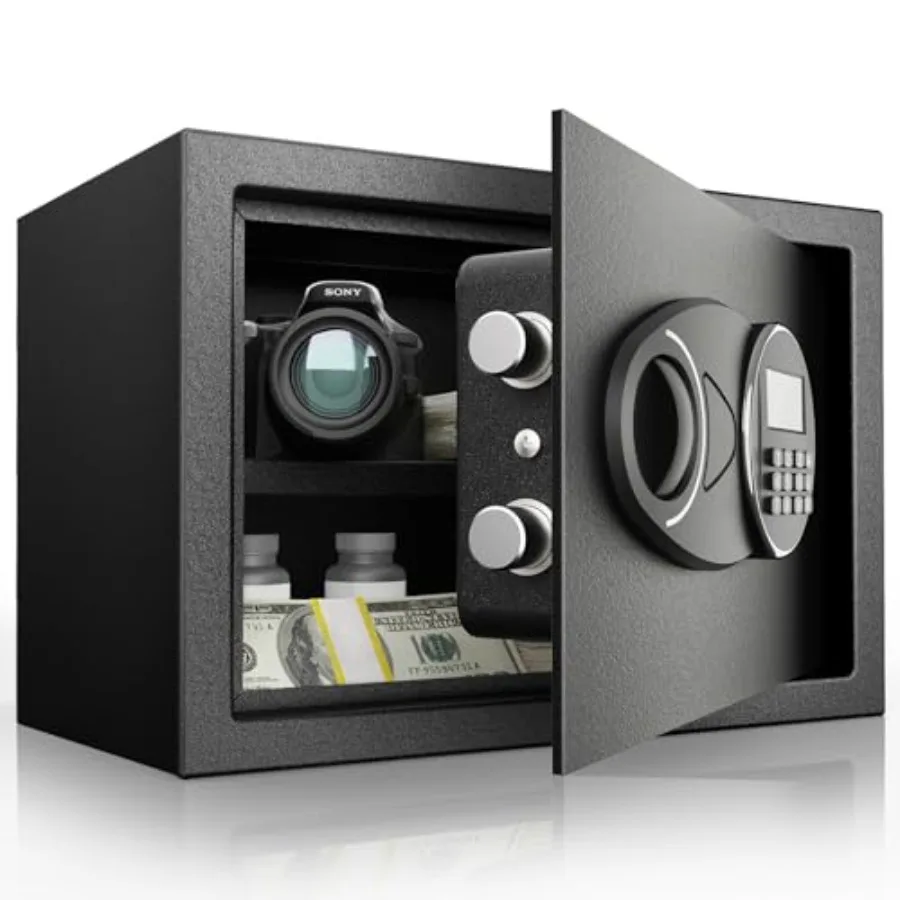 Classic large 1.6 cu.ft digital steel safe with charging port for home/office use, black finish, fire-resistant interior shelf
Classic large 1.6 cu.ft digital steel safe with charging port for home/office use, black finish, fire-resistant interior shelf