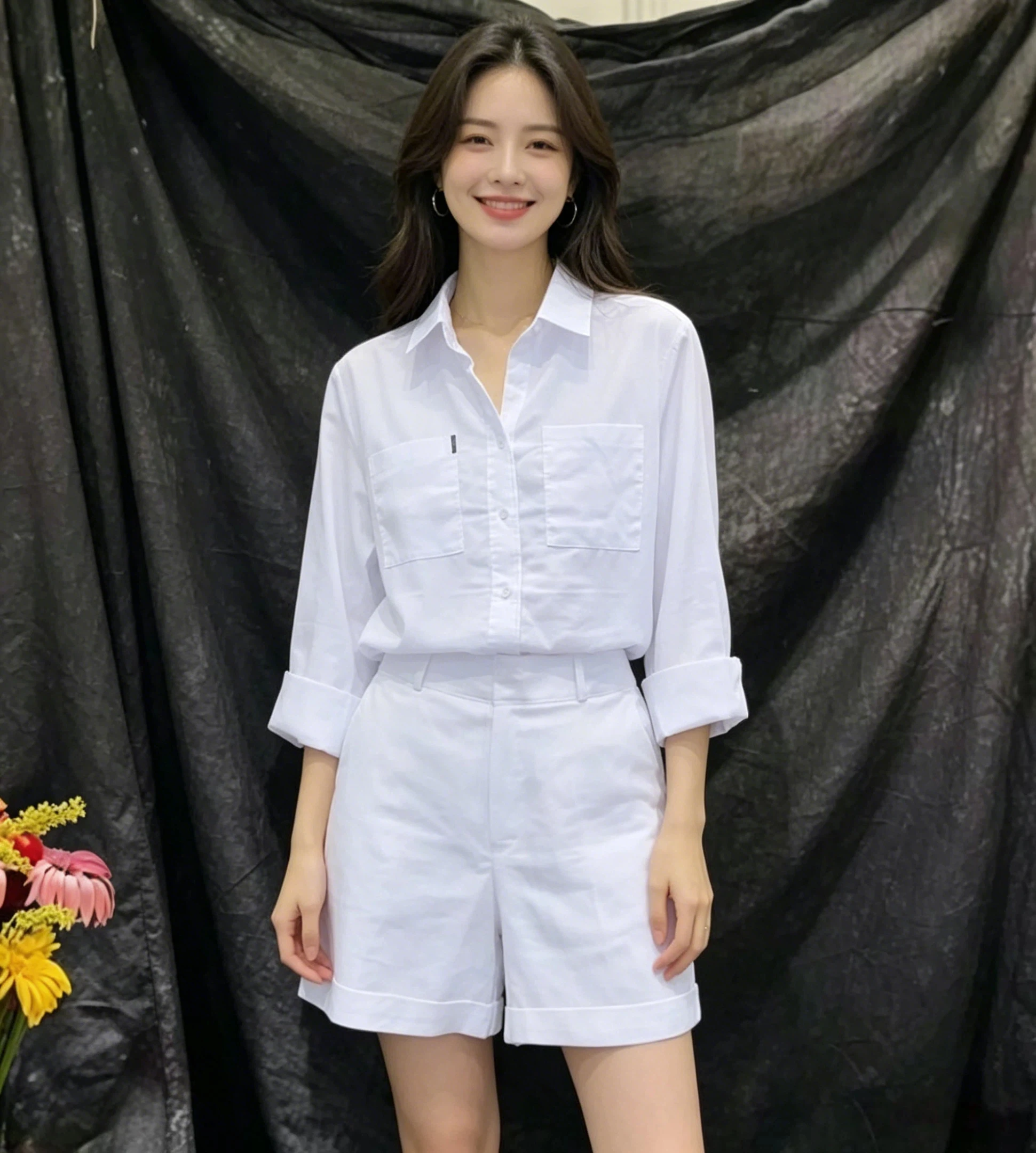 Women's Linen Blend 2 Piece Set Button Down Long Sleeve Shirt with Pockets High Waist Shorts Summer Vacation Loungewear Outfit
Women's Linen Blend 2 Piece Set Button Down Long Sleeve Shirt with Pockets High Waist Shorts Summer Vacation Loungewear Outfit