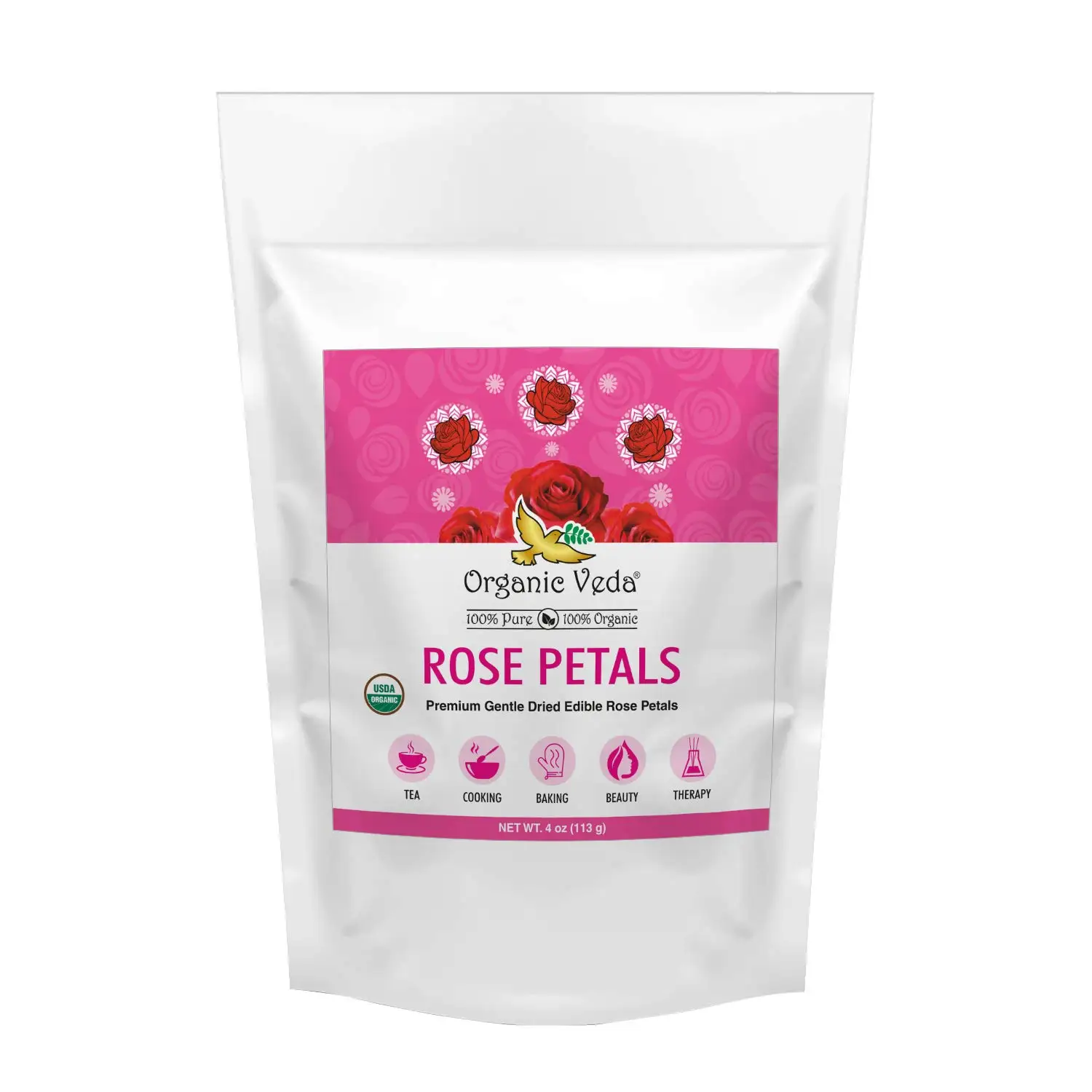 Dried Rose Petals 4 oz - 100% Organic Edible Rose Petals for Tea, Baking, Bath & Decor - Vegan, Non-GMO, Food Grade
Dried Rose Petals 4 oz - 100% Organic Edible Rose Petals for Tea, Baking, Bath & Decor - Vegan, Non-GMO, Food Grade