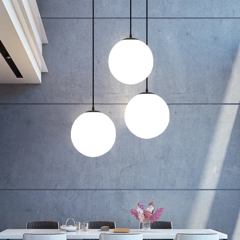 A63 Nordic Glass Ball Pendant Lights Modern White Restaurant Hanging Lamps Restaurant Deco Luminaire Bedroom Light LED Pendant
A63 Nordic Glass Ball Pendant Lights Modern White Restaurant Hanging Lamps Restaurant Deco Luminaire Bedroom Light LED Pendant