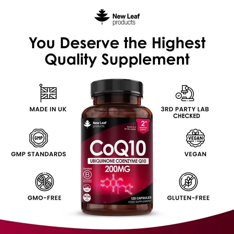 CoQ10 Supplement - Heart and Cardiovascular Health, Promote Energy Production, Antioxidan, Supports Brain Function
CoQ10 Supplement - Heart and Cardiovascular Health, Promote Energy Production, Antioxidan, Supports Brain Function