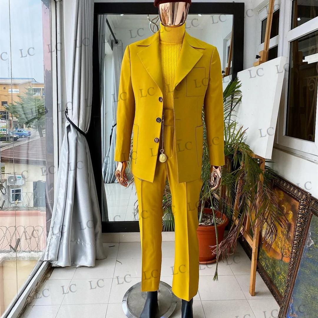 Colorful Men Suits Luxury 2 Pieces Blazer Pants Single Breasted Peaked Lapel Formal Party Slim Wedding Groom Plus Size Tailored
Colorful Men Suits Luxury 2 Pieces Blazer Pants Single Breasted Peaked Lapel Formal Party Slim Wedding Groom Plus Size Tailored