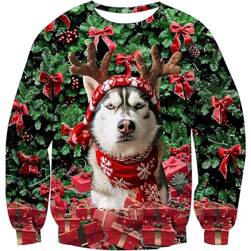 Animal Graphic Ugly Christmas Sweatshirt For Men Holiday Party Pullover Autumn Loose Casual Hoodies Couples Clothes Xmas Gift
Animal Graphic Ugly Christmas Sweatshirt For Men Holiday Party Pullover Autumn Loose Casual Hoodies Couples Clothes Xmas Gift