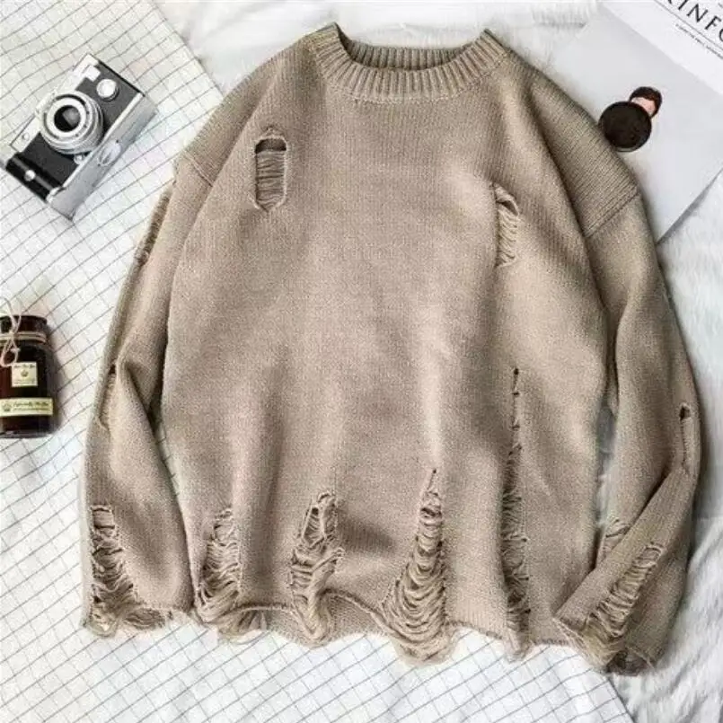 Men Women Streetwear Hip Hop Sweaters Jumper Fashion Oversized All-match Men Pullovers Wash Hole Ripped Knit Sweaters 2023 w607
Men Women Streetwear Hip Hop Sweaters Jumper Fashion Oversized All-match Men Pullovers Wash Hole Ripped Knit Sweaters 2023 w607