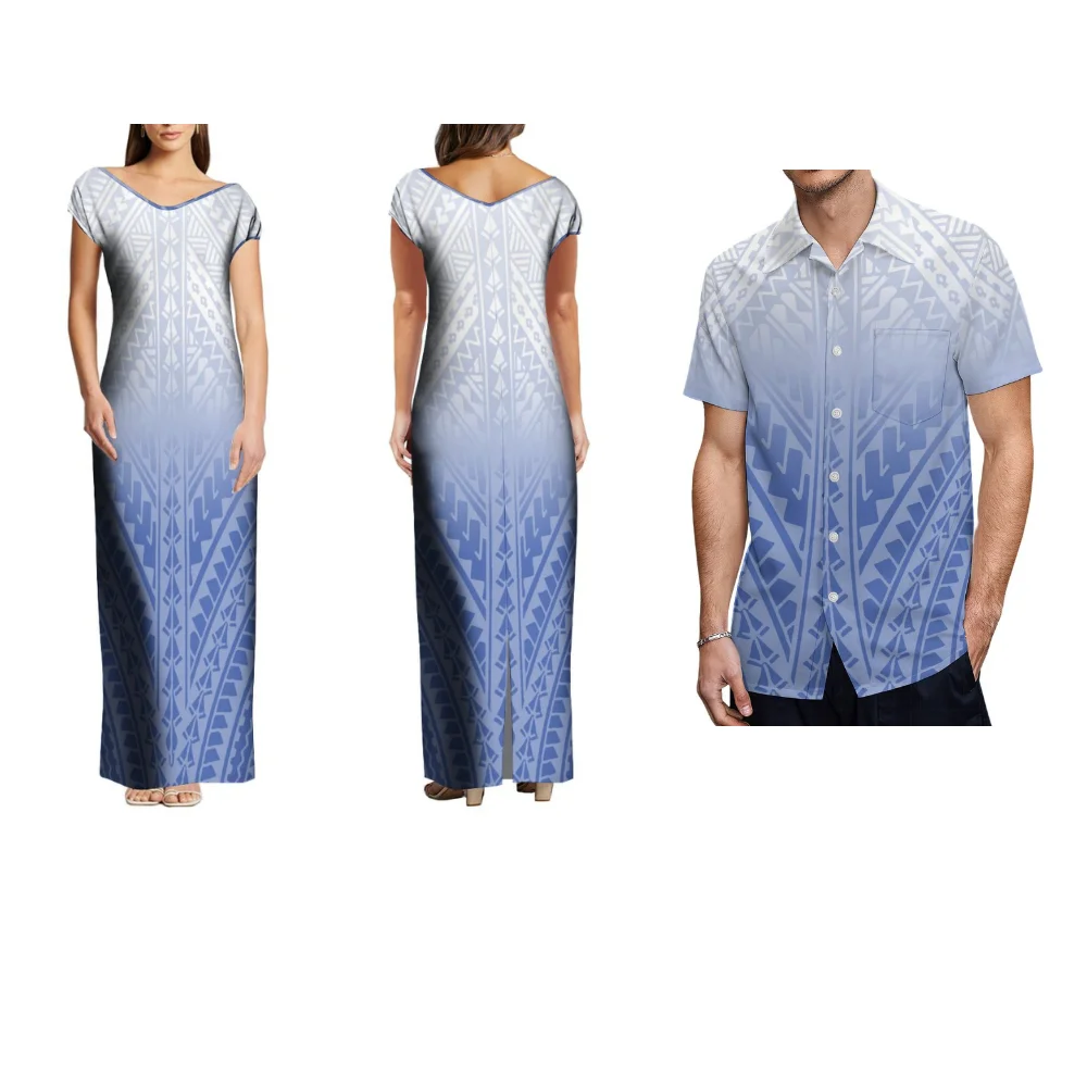 Soft And Comfortable Fabric Summer Couple Suit Polynesian Print Design Sexy Off-The-Shoulder Dress For Women And Top For Men
Soft And Comfortable Fabric Summer Couple Suit Polynesian Print Design Sexy Off-The-Shoulder Dress For Women And Top For Men