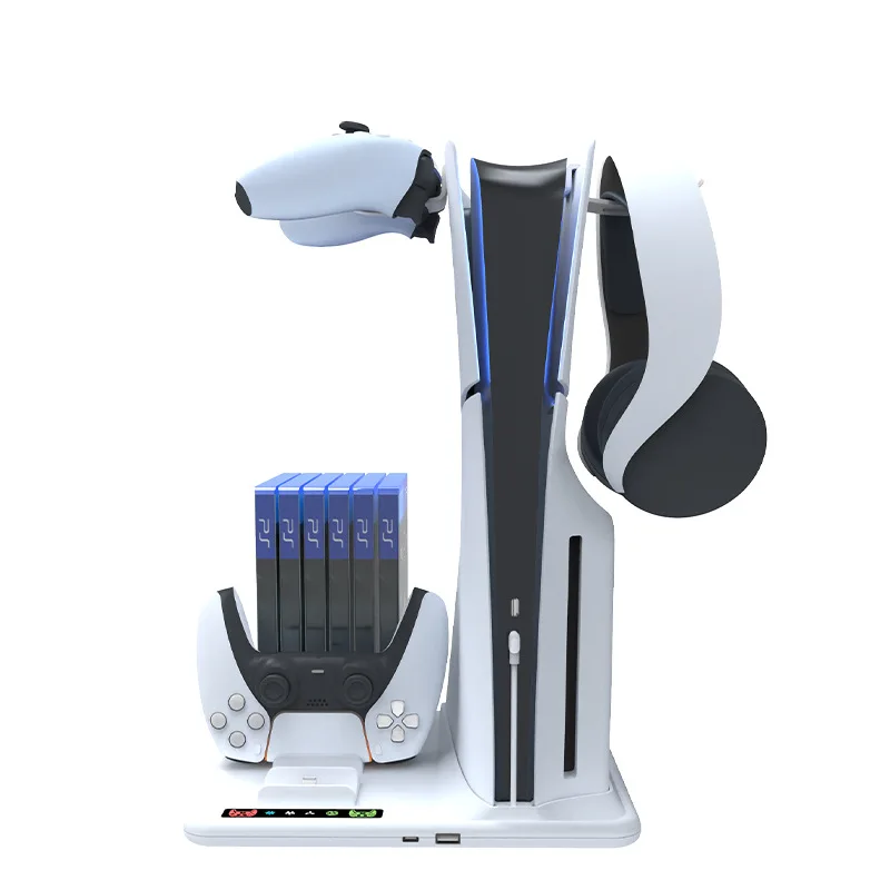 Multi-functional Cooling Dock For PS5 Slim Console With Disk Organizer Handle Charger Headphone Hanger
Multi-functional Cooling Dock For PS5 Slim Console With Disk Organizer Handle Charger Headphone Hanger