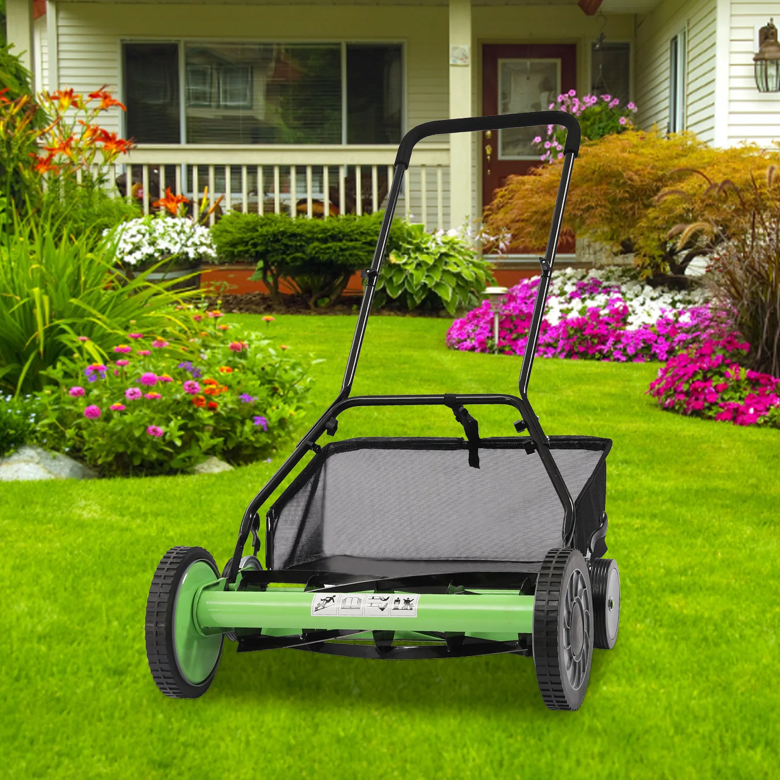 20 Inch 5-Blade Push Reel Lawn Mower with Grass Catcher Manual Push Mower with Adjustable Cutting Height 2.5 Inch Max, 4 Wheels Reel Mower for Small Area Yards (20 Inch)
20 Inch 5-Blade Push Reel Lawn Mower with Grass Catcher Manual Push Mower with Adjustable Cutting Height 2.5 Inch Max, 4 Wheels Reel Mower for Small Area Yards (20 Inch)
