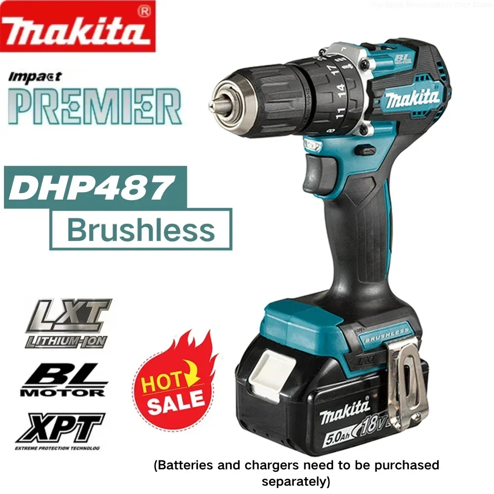 Makita DHP487 Cordless Impact Drill Electric Screwdriver Electric Hammer Drill Wireless Drill Lithium-Ion Battery Power Tools
Makita DHP487 Cordless Impact Drill Electric Screwdriver Electric Hammer Drill Wireless Drill Lithium-Ion Battery Power Tools