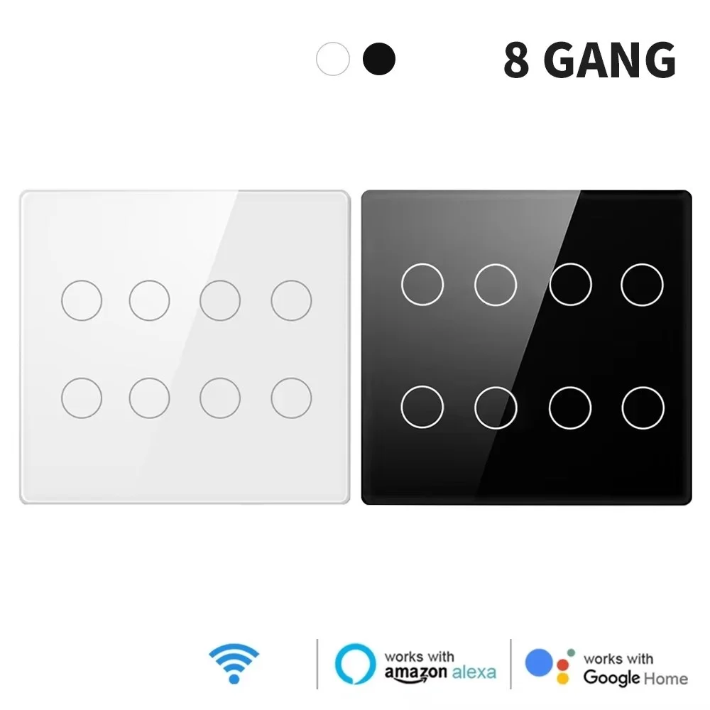 4/6/8 Gang Smart Tuya Wifi 4x4 Touch Panel Brazil Light Switch Sensor Switches Interruptor Work for Smart Life Alexa Google Home
4/6/8 Gang Smart Tuya Wifi 4x4 Touch Panel Brazil Light Switch Sensor Switches Interruptor Work for Smart Life Alexa Google Home