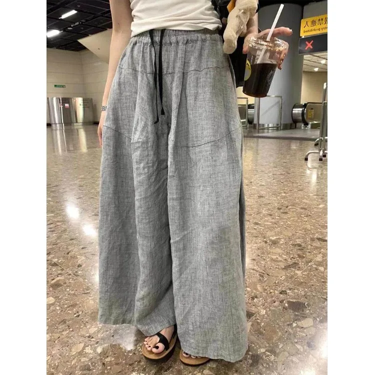 plus Size Cotton Linen Drapey Wide Leg Pants Harajuku Style Loose Mountain Person Casual Trousers Women's Fashion Commute Style
plus Size Cotton Linen Drapey Wide Leg Pants Harajuku Style Loose Mountain Person Casual Trousers Women's Fashion Commute Style