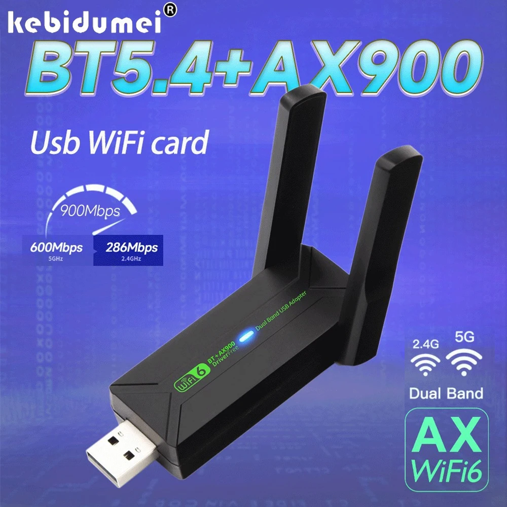 AX900 Bluetooth 5.4 Адаптер WiFi 6 USB Сетевая карта Двухдиапазонный адаптер 2,4G и 5G Ключ USB Беспроводной приемник для ноутбука Win 10/11
AX900 Bluetooth 5.4 Адаптер WiFi 6 USB Сетевая карта Двухдиапазонный адаптер 2,4G и 5G Ключ USB Беспроводной приемник для ноутбука Win 10/11