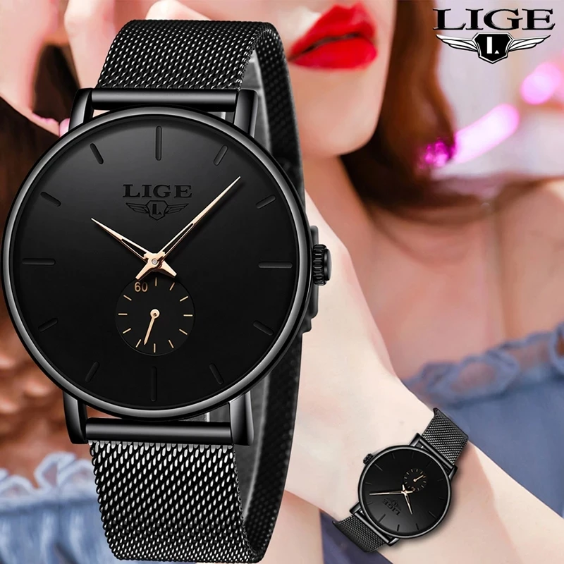 LIGE Womens Watches Top Brand Luxury Casual Fashion Watch Women Quartz Waterproof Clock Mesh belt Ladies Wristwatch Ladies Watch
LIGE Womens Watches Top Brand Luxury Casual Fashion Watch Women Quartz Waterproof Clock Mesh belt Ladies Wristwatch Ladies Watch