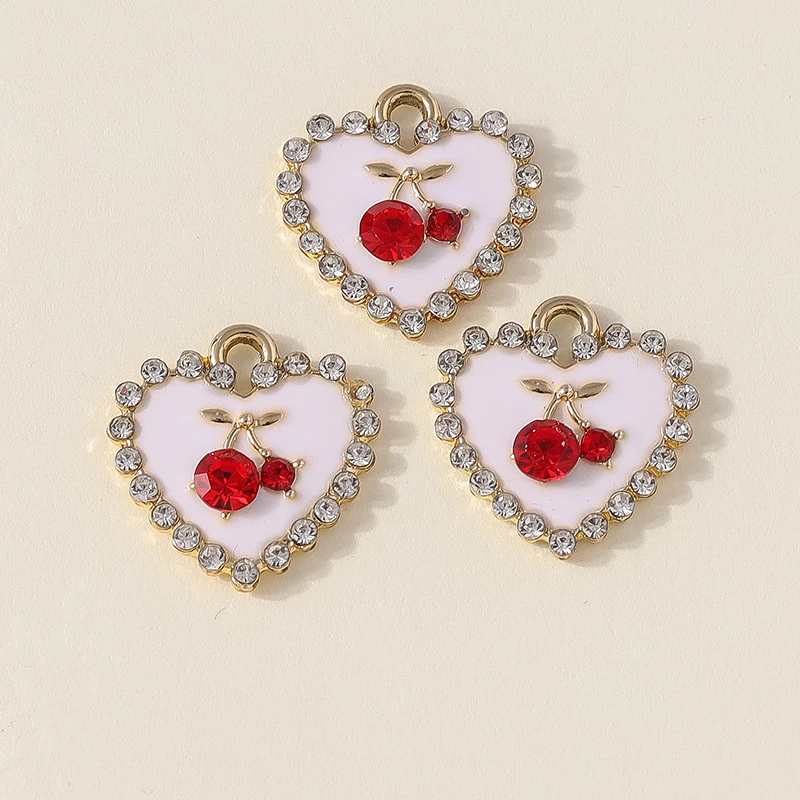 Leslie 10pcs 15*16mm Dainty Crystal Love Cherry Hearts Charms Pendants for Necklaces Bracelets DIY Jewelry Making Accessories
Leslie 10pcs 15*16mm Dainty Crystal Love Cherry Hearts Charms Pendants for Necklaces Bracelets DIY Jewelry Making Accessories