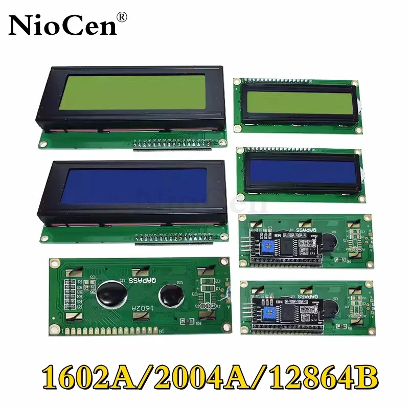 Blue or Yellow Green Screen 1602A 2004A 12864B LCD 5V LCD Display Module With Backlight IIC I2C For Arduino