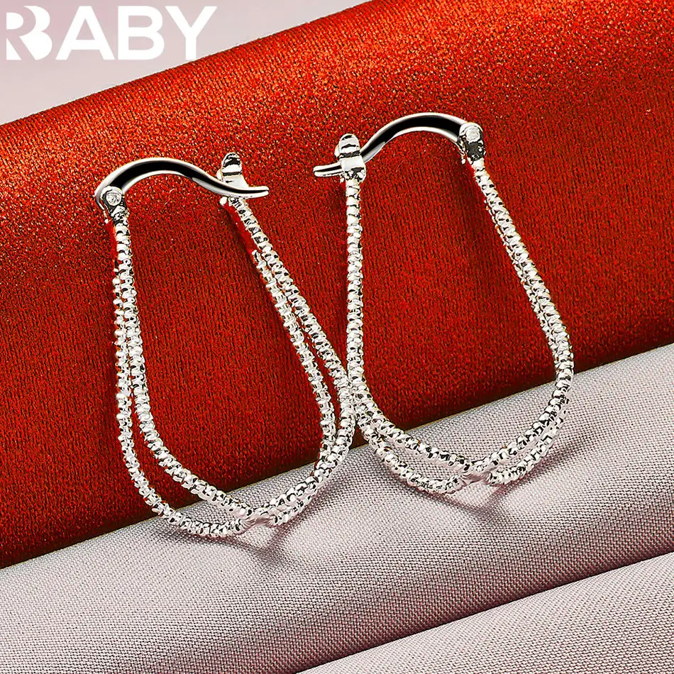 URBABY 925 Sterling Silver Chain Knot Loop Earrings For Women Fashion Charm Jewelry Party Engagement Wedding Accessories
URBABY 925 Sterling Silver Chain Knot Loop Earrings For Women Fashion Charm Jewelry Party Engagement Wedding Accessories