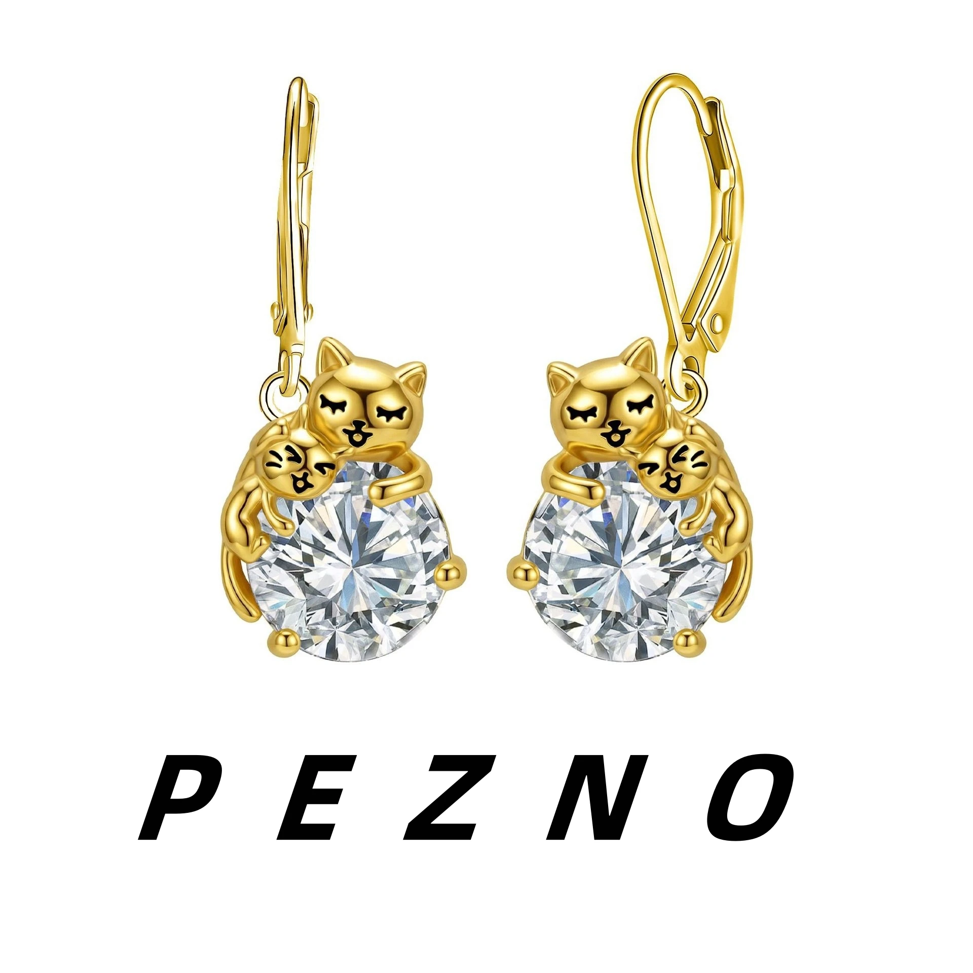 18K Gold Plated Mother Baby Cat Earrings for Women Hypoallergenic Dainty Cubic Zirconia Cute Animal Earrings Gift for Her
18K Gold Plated Mother Baby Cat Earrings for Women Hypoallergenic Dainty Cubic Zirconia Cute Animal Earrings Gift for Her