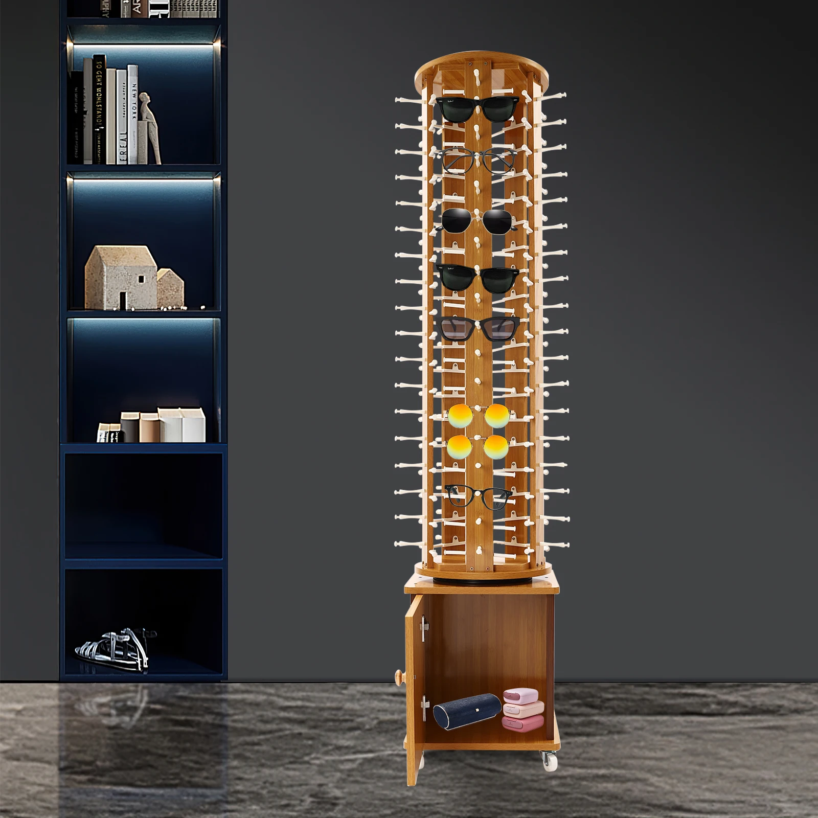 5-Sided Floor Display Case and 90 Pairs Glasses Display Stand Floor Sunglasses Display Rack
5-Sided Floor Display Case and 90 Pairs Glasses Display Stand Floor Sunglasses Display Rack