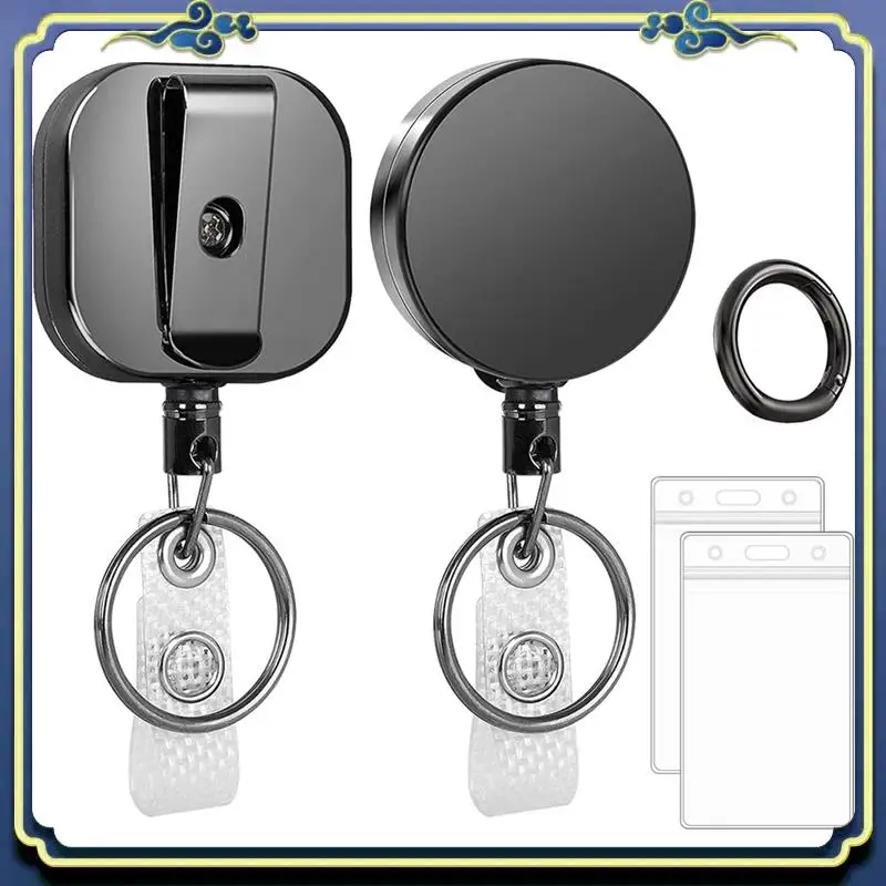 Portable Retractable Badge Holder Reel 2 Pack Heavy Duty Badge Reels Metal ID Badge Holders +Belt Clip Key Ring 26.8 Inches
Portable Retractable Badge Holder Reel 2 Pack Heavy Duty Badge Reels Metal ID Badge Holders +Belt Clip Key Ring 26.8 Inches
